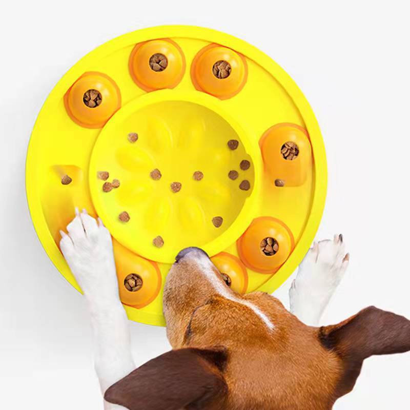 Dog Pets Puzzle Toys Slow Feeder Interactive Increase Puppy IQ Food Dispenser Slowly Eating NonSlip Bowl Pet Dogs Training Game - Pets Home