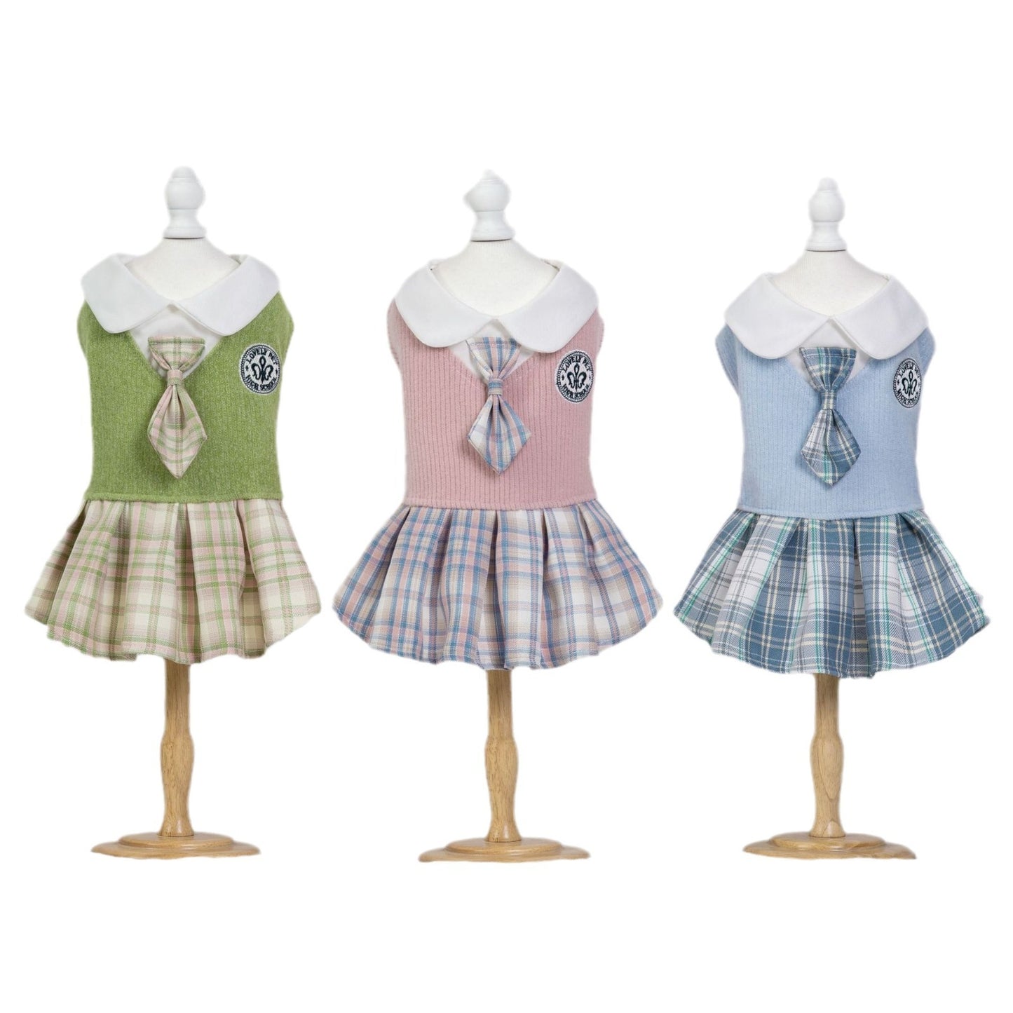 Pet Dog Cat Clothes Tartan Skirt