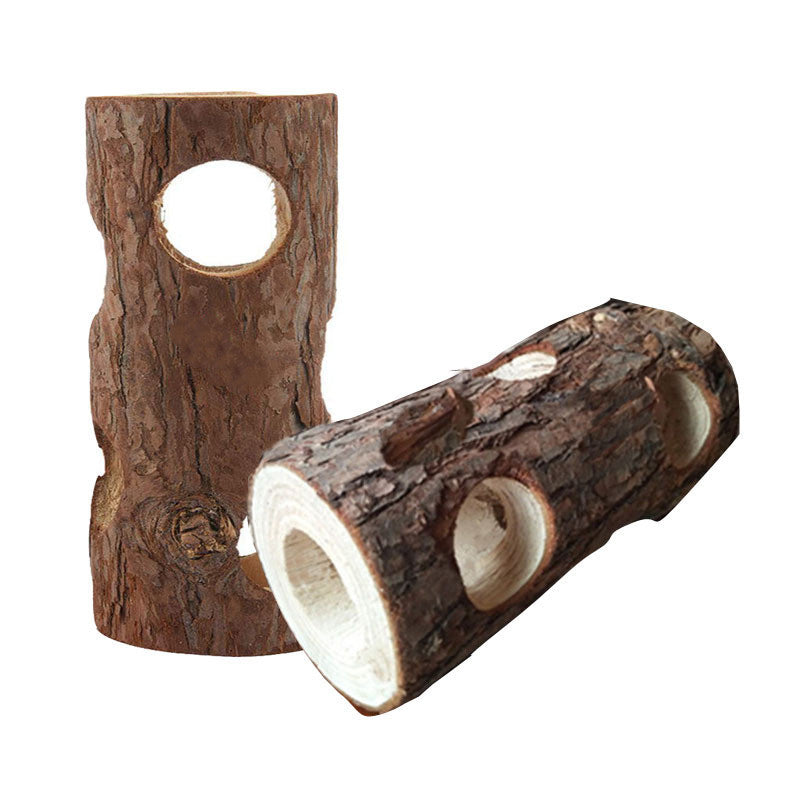 Hamster Wood Pipe Toy Tree Tube