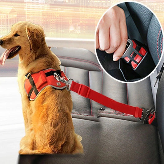 Adjustable Pet Cat Dog Car Seat Belt Pet Seat Vehicle Dog Harness Lead Clip Safety Lever Traction Dog Collars Dogs Accessoires Pets Products - Pets Home