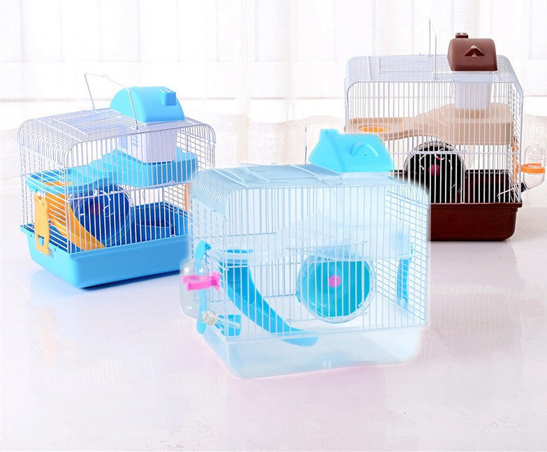 Manufacturers Sell Hamster Cages, Hamsters, Crystal Castles, Hamster Cages, Double-Layer Villa Supplies, Toys, Five Colors Optional