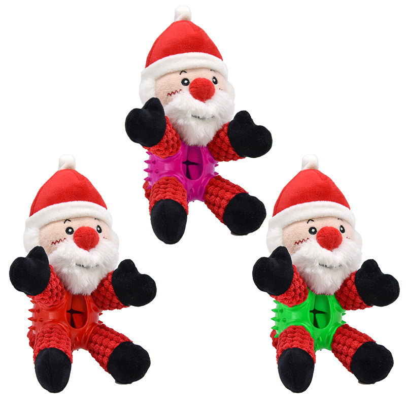 Santa Claus Plush Dog Toy