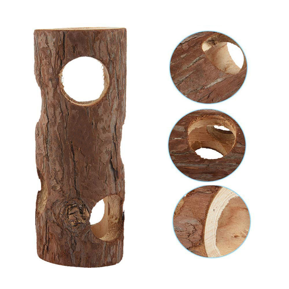 Hamster Wood Pipe Toy Tree Tube