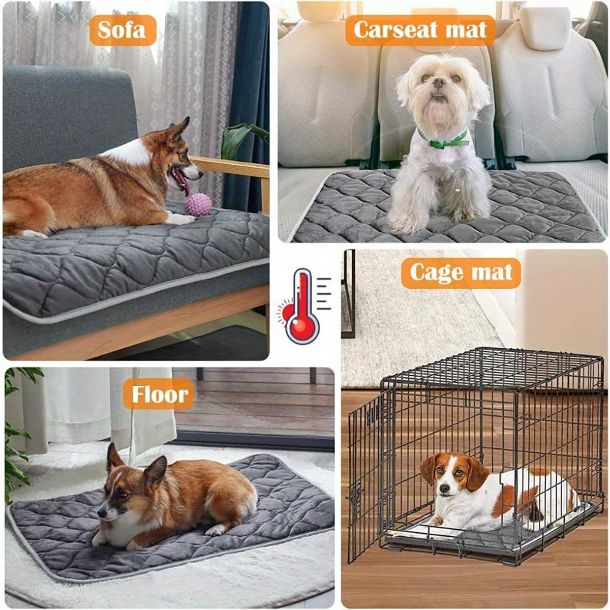 Dog Cat Bed, Cat Dog Non-Slip Mat, Extra Warm Thermal Pet Pad  Self-Heating Cat Mat Warm Thermal Pet Pad Washable Dog Crate Pad Heat Dog Cat Bed Mat Blanket Non-Slip Bottom For Outdoor And Indoor Pets - Pets Home