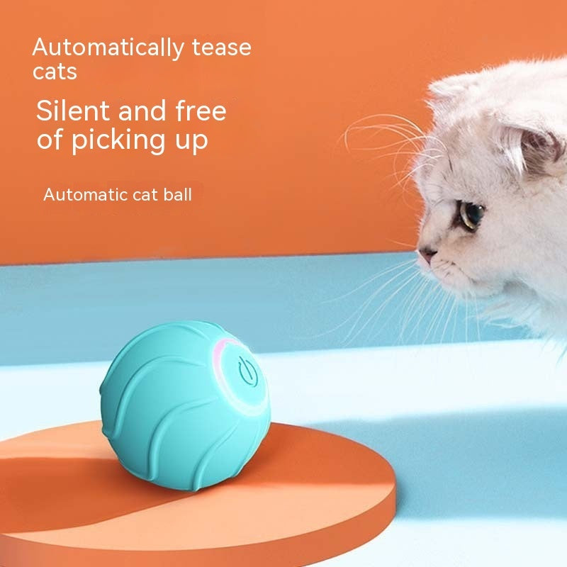 Smart Cat Toys Rolling Ball Pet Cat Owner Interactive Pets Toys Automatic Bouncing Ball USB Self Hi Teasing Kittens Jumping Ball - Pets Home