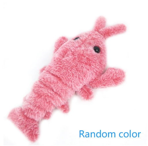 Pet Toys Electric Jumping Shrimp USB Charging Simulation Lobster Funny Cat Plush Pets Toy - Pets Home