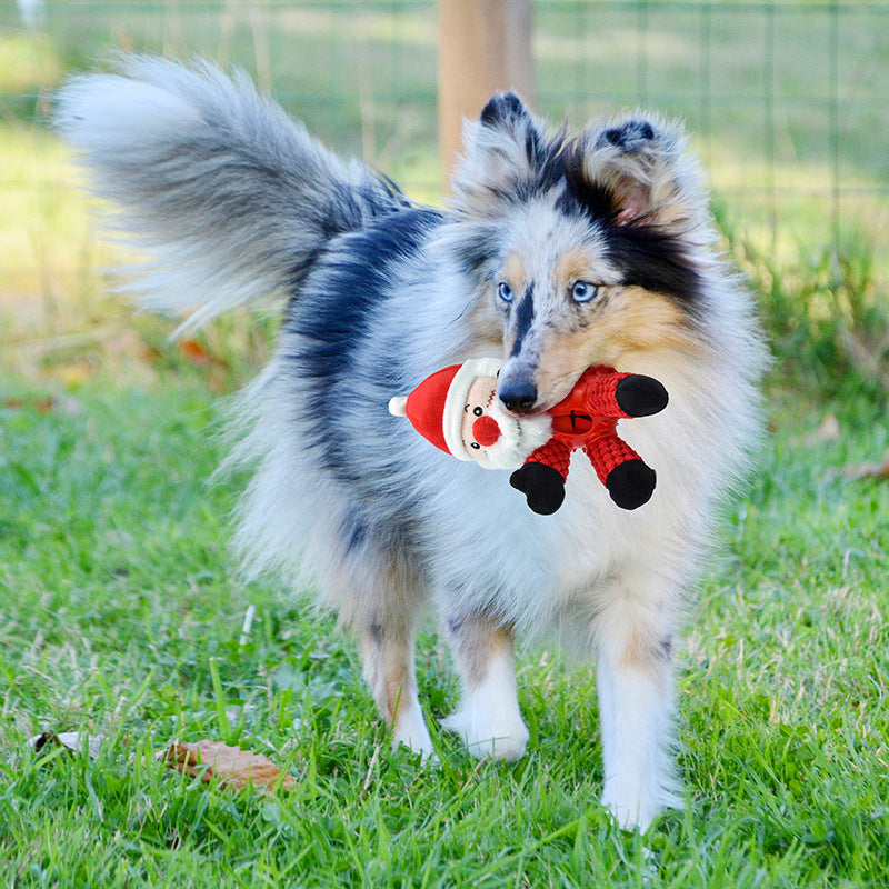 Santa Claus Plush Dog Toy