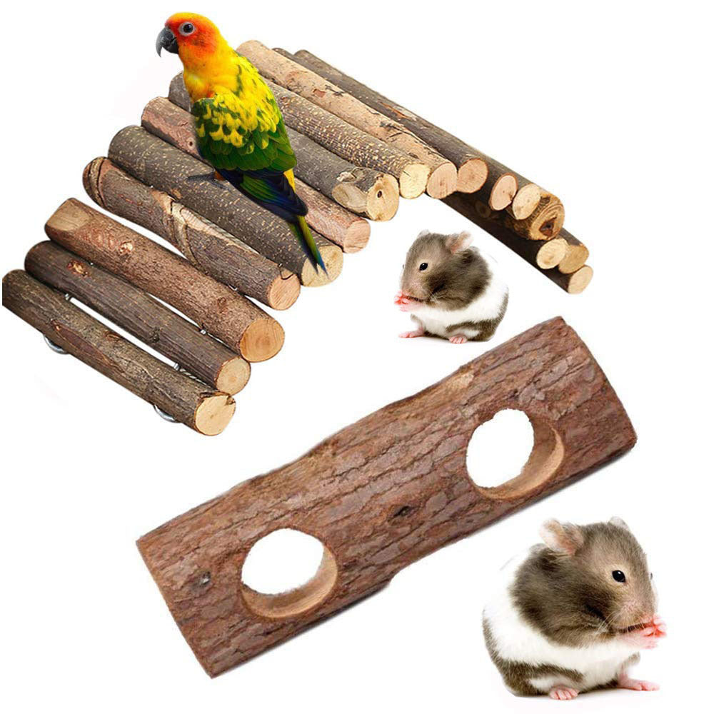 Hamster Wood Pipe Toy Tree Tube