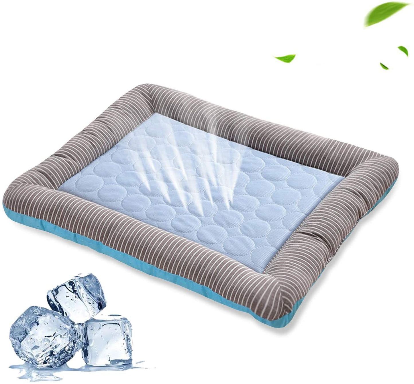 Pet Cooling Pad Bed For Dogs Cats Puppy Kitten Cool Mat Pet Blanket Ice Silk Material Soft For Summer Sleeping  Blue Breathable - Pets Home