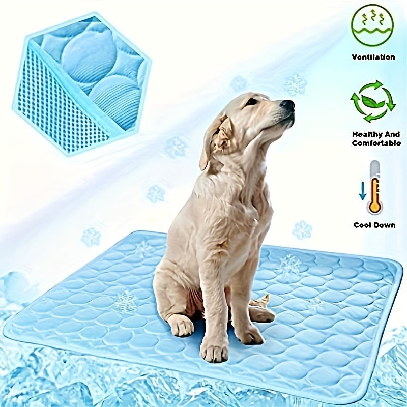 Dog Cooling Mat Cooling Pad For Pets Chilly Pad For Kennels, Crates, Cars, Indoor & Outdoor Ice Silk Mat Cooling Blanket Cushion Non-Toxic Breathable Sleep Bed Beach - Pets Home