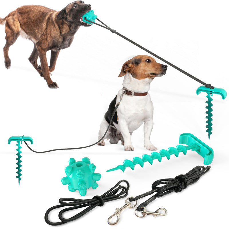 Tie dog leash toy