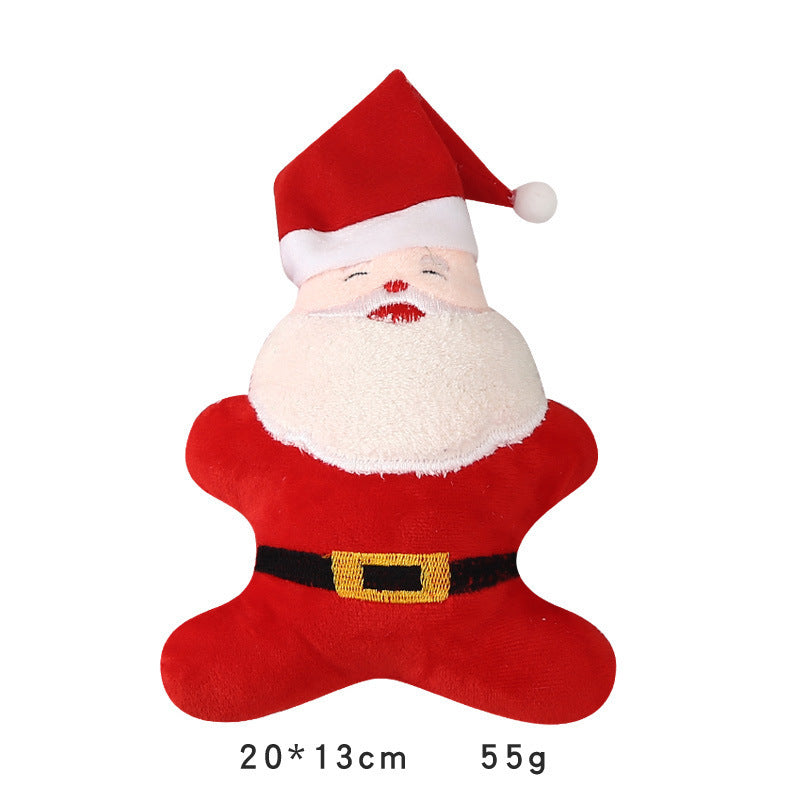 Christmas Dog Toy Santa Claus