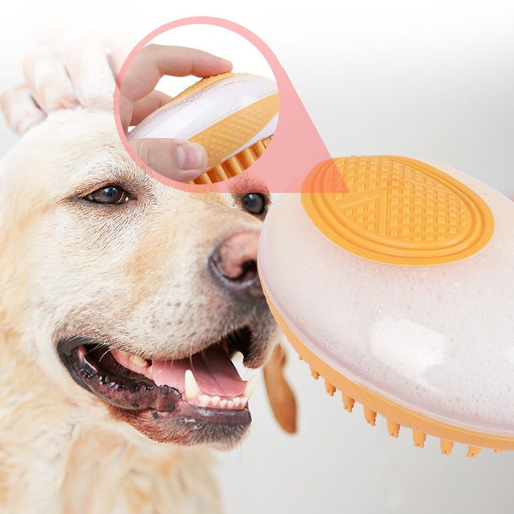 Dog Cat Bath Brush 2-in-1 Pet SPA Massage Comb Soft Silicone Pets Shower Hair Grooming Cmob Dog Cleaning Tool Pet Products - Pets Home