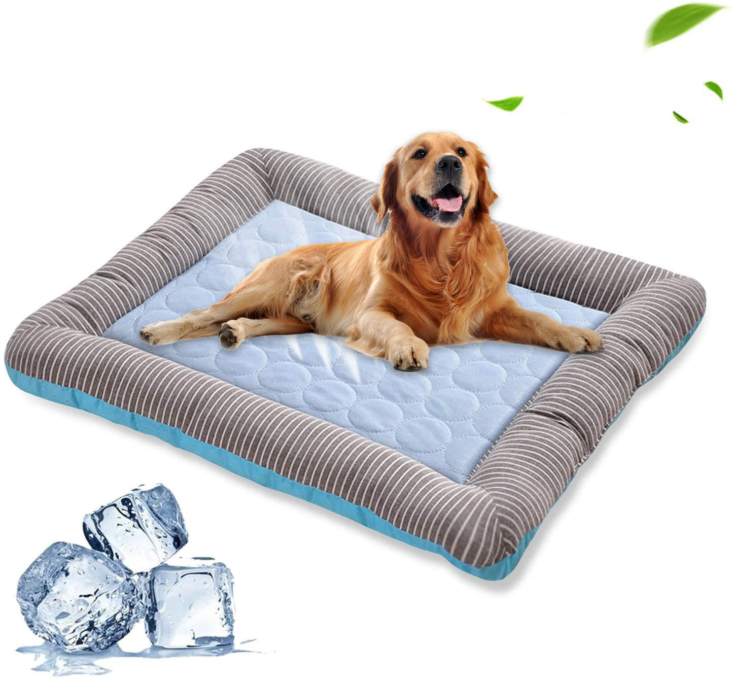 Pet Cooling Pad Bed For Dogs Cats Puppy Kitten Cool Mat Pet Blanket Ice Silk Material Soft For Summer Sleeping  Blue Breathable - Pets Home