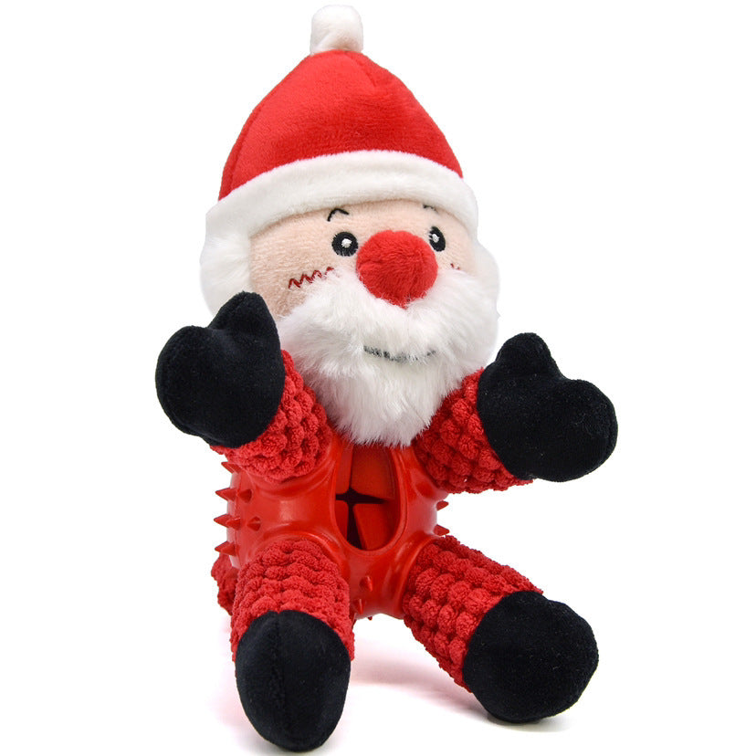 Santa Claus Plush Dog Toy