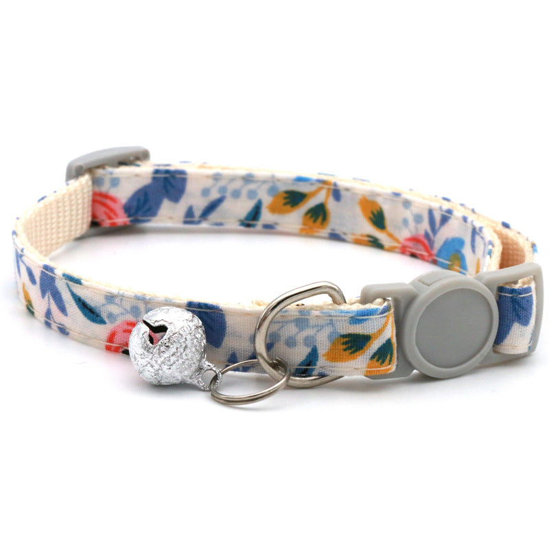 Pet Triangular Scarf Collar Small Floral