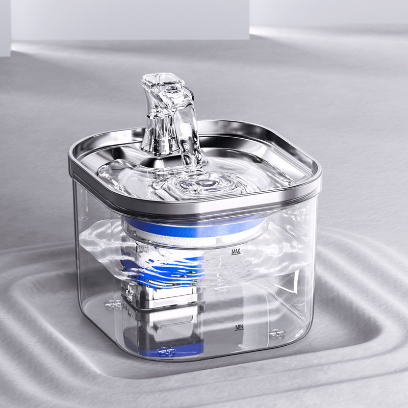 Pet Cat Dog Stainless Steel Automatic Circulation Water Dispenser Intelligent Fountain Pets Accessories