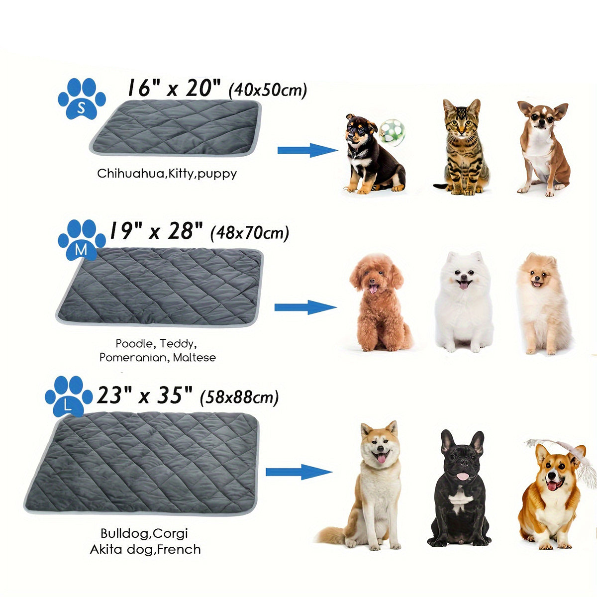 Dog Cat Bed, Cat Dog Non-Slip Mat, Extra Warm Thermal Pet Pad  Self-Heating Cat Mat Warm Thermal Pet Pad Washable Dog Crate Pad Heat Dog Cat Bed Mat Blanket Non-Slip Bottom For Outdoor And Indoor Pets - Pets Home