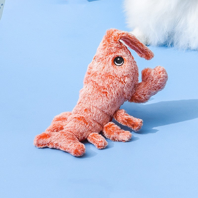 Pet Toys Electric Jumping Shrimp USB Charging Simulation Lobster Funny Cat Plush Pets Toy - Pets Home